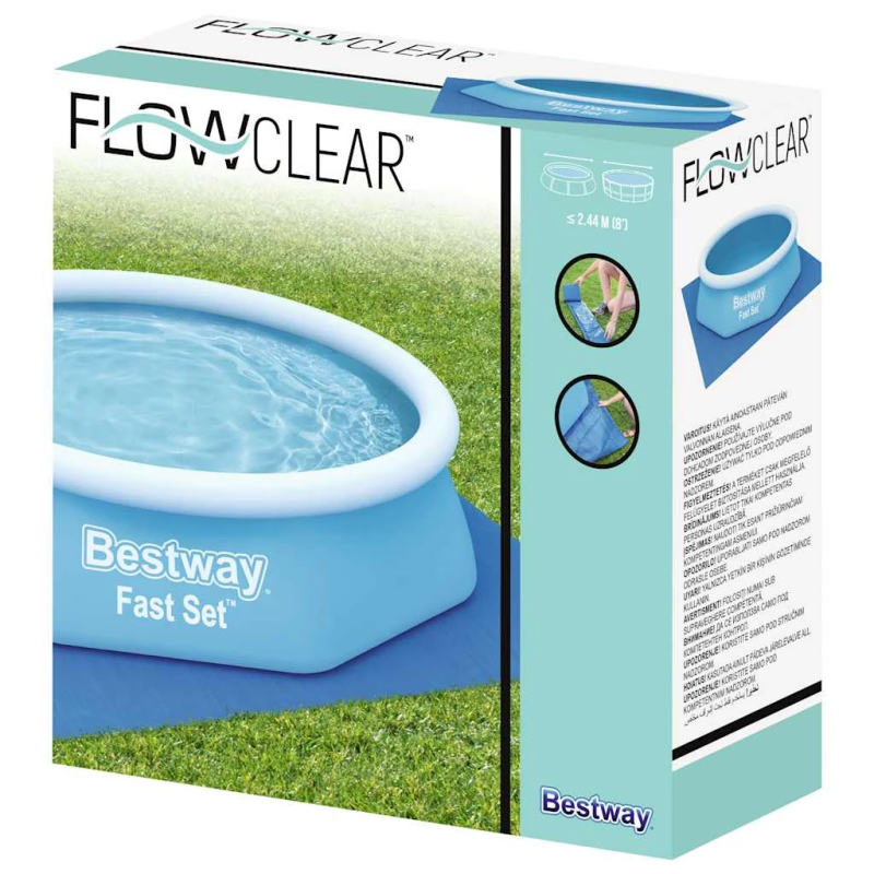 Bestway baseina pamatnes pārklājs Flowclear, 274x 274 cm