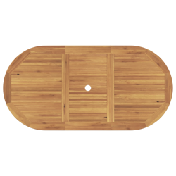 vidaXL Dārza ēdamgalds 7 pcs Brūna Ciets tekša koks