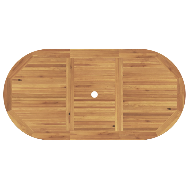 vidaXL Dārza ēdamgalds 7 pcs Brūna Ciets tekša koks