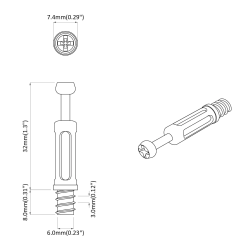 vidaXL Kameru slēdža skrūves 12 pcs Sudraba un melna M6 x 40 mm