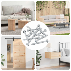 vidaXL Koka skrūve 3273 pcs Sudraba 9,8 x 53 mm Tērauds