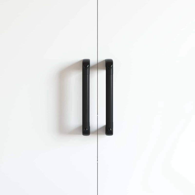 vidaXL Rokturi 69 pcs Melna 380 x 34 x 85 mm Alumīnijs un PP