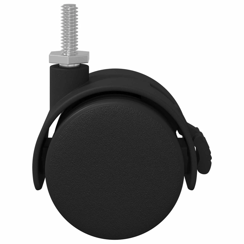 vidaXL Ritenis 2 pcs Melns un sudrabains 37,8 x 40 mm Dzelzs un PP