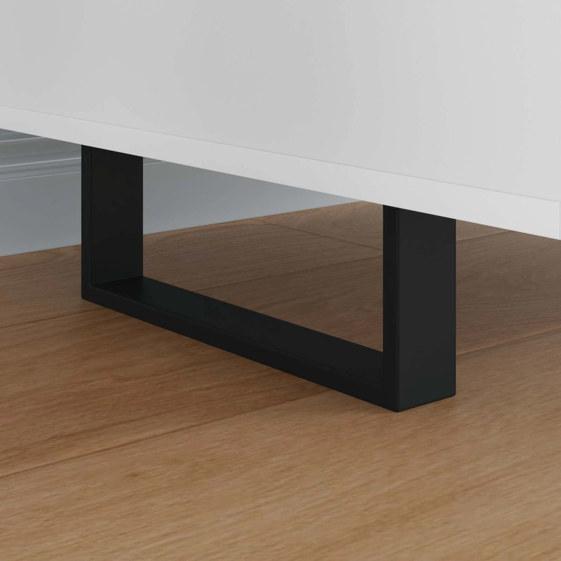 vidaXL Mēbeļu kājas 12 pcs Melna 28,1 x 4 x 10 mm Dzelzs