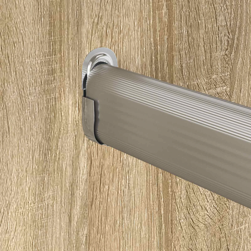 vidaXL Skapja stanga turētājs 2 pcs Baltais cinks 40 x 18 x 10 mm