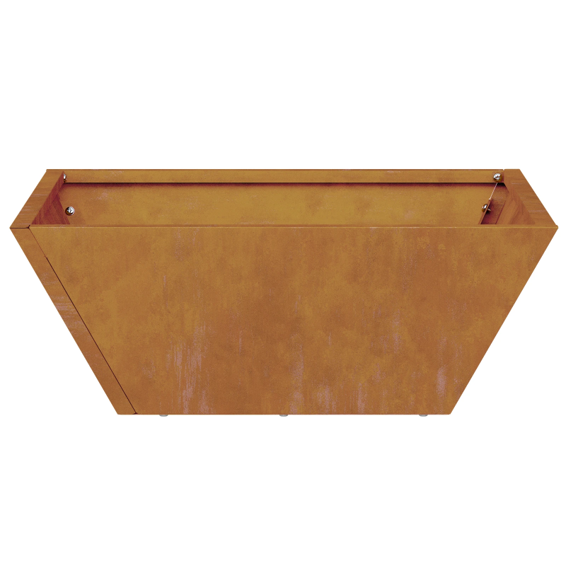 vidaXL Dārza stādītājs Rūsa 40 x 40 x 15 cm Laika Tērauds