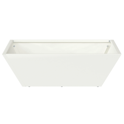 vidaXL Dārza stādītājs Balts 50 x 50 x 15 cm Auksti velmēta tērauds