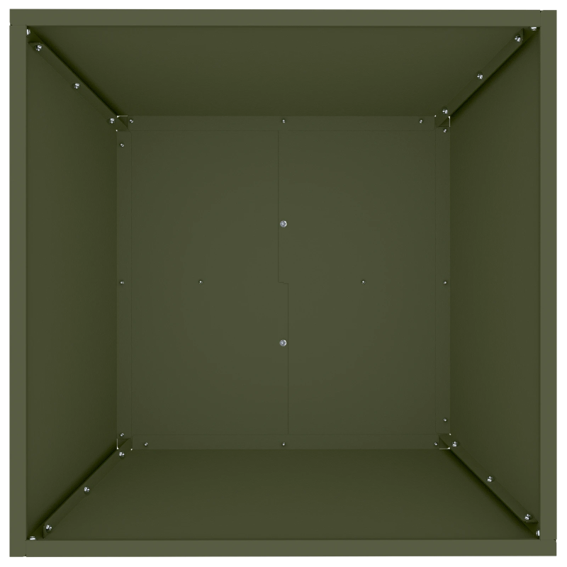 vidaXL Dārza stādītājs Olīvu zaļš 50 x 50 x 15 cm