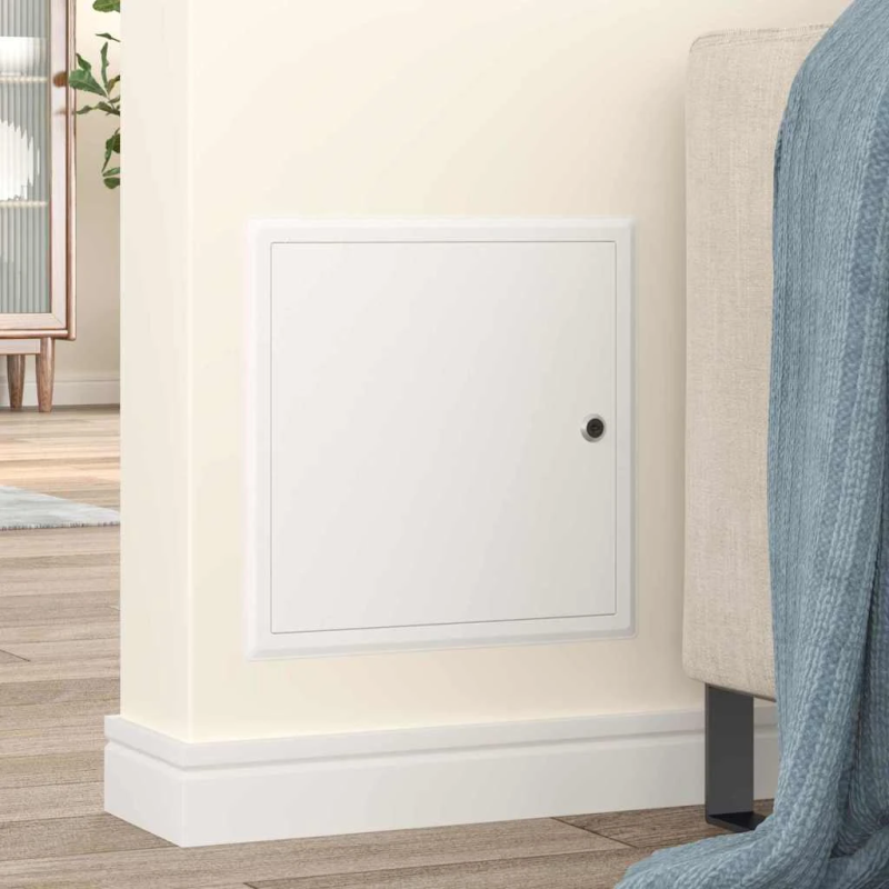 vidaXL Pieejas panelis Balts 33 x 33 x 3 cm Tērauds