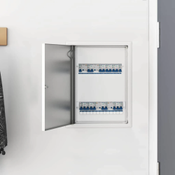 vidaXL Pieejas panelis Balts 43 x 33 x 3 cm Tērauds