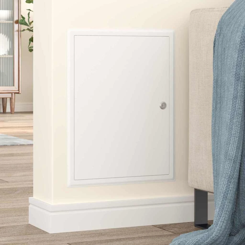 vidaXL Pieejas panelis Balts 43 x 33 x 3 cm Tērauds