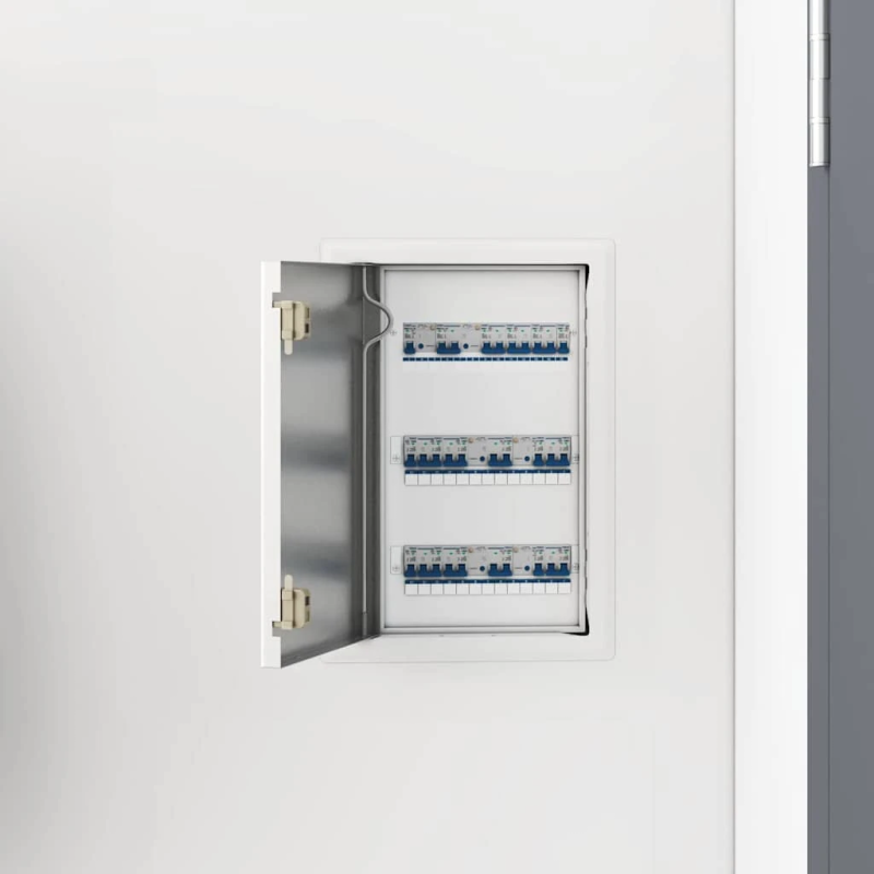 vidaXL Pieejas panelis Balts 33 x 23 x 3 cm Tērauds