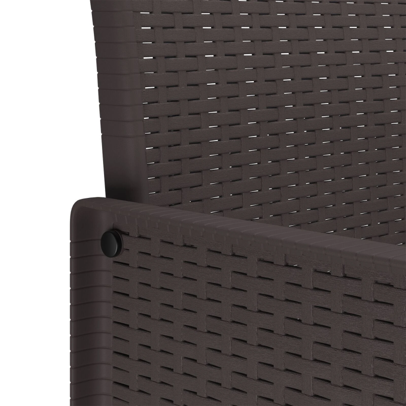 vidaXL Dārza ēdamgalds 5 pcs Brūna Polt rattan