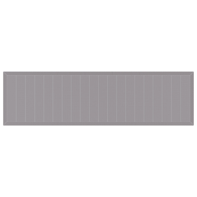 vidaXL Dārza ēdamgalds 15 pcs Gaiši pelēks Polt rattan