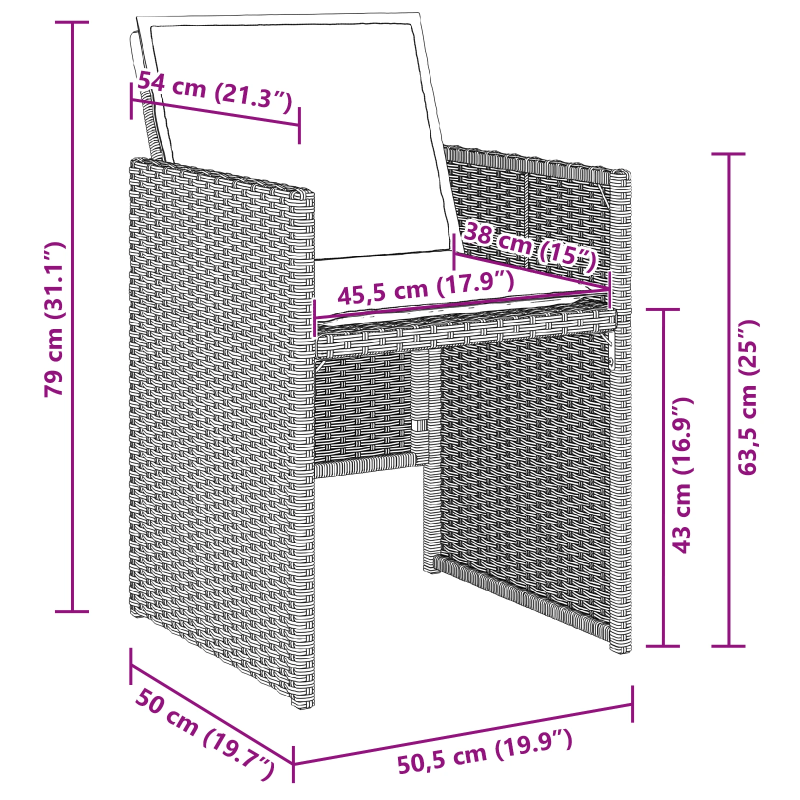 vidaXL Dārza ēdamgalds 5 pcs Gaiši pelēks poliratāns