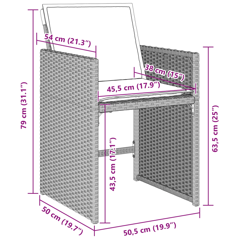 vidaXL Dārza ēdamgalds 5 pcs Gaiši pelēks poliratāns