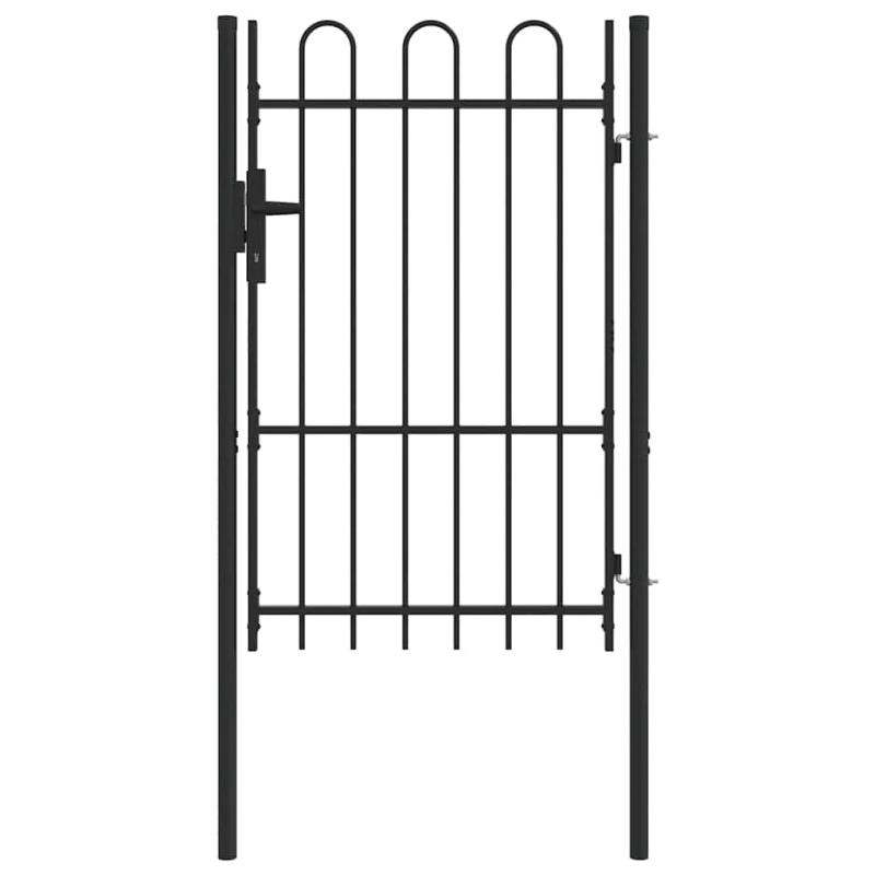 vidaXL Žoga vārti ar slēdzeni Pelēka 103 x 200 cm