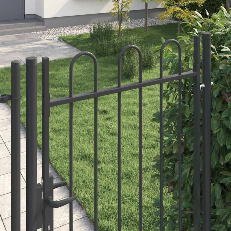 vidaXL Žoga vārti ar slēdzeni Pelēka 103 x 225 cm