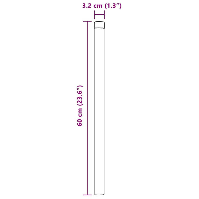 vidaXL Žoga āķis 2 pcs Zaļa 60 cm Pulverkrāsots tērauds