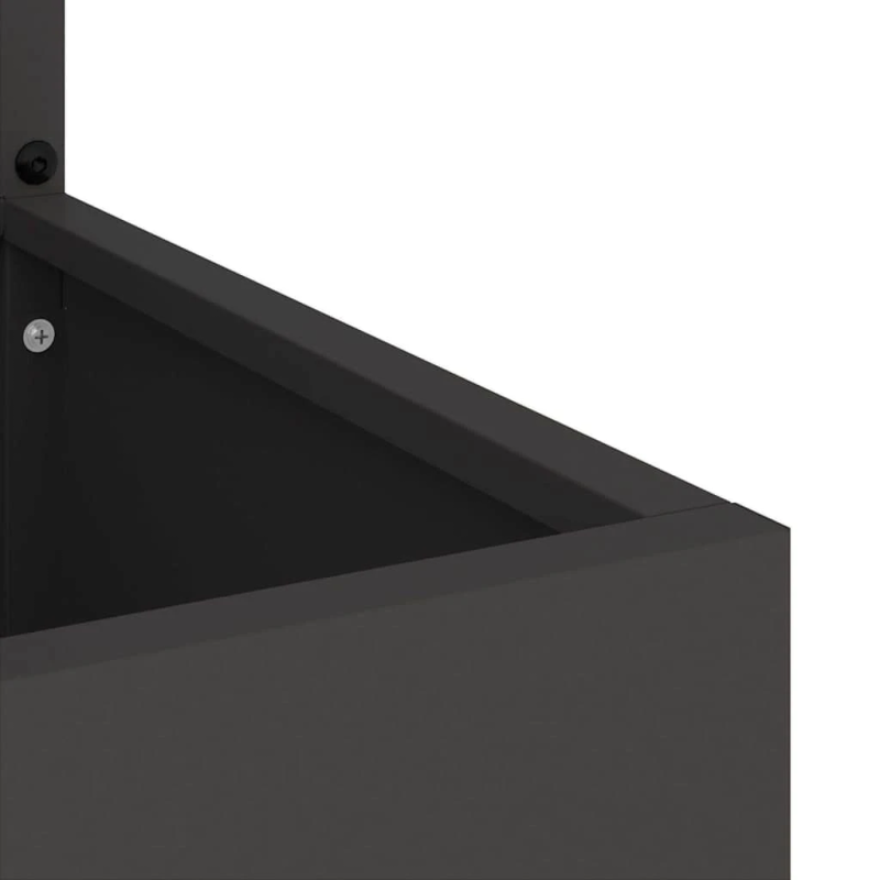 vidaXL Dārza privātuma ekrāns Melna 32 x 140 cm Auksti velmēta tērauds