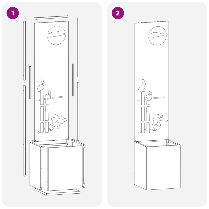vidaXL Dārza privātuma ekrāns Balts 32 x 140 cm Auksti velmēta tērauds