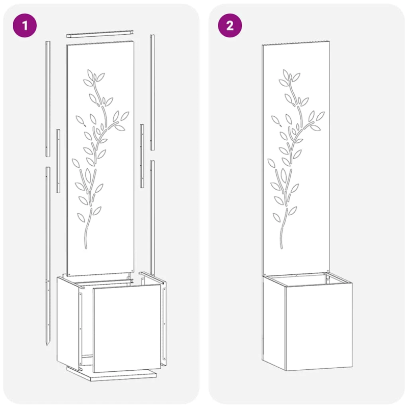 vidaXL Dārza privātuma ekrāns Ziedu raksts Olīvu zaļa 32 x 140 cm