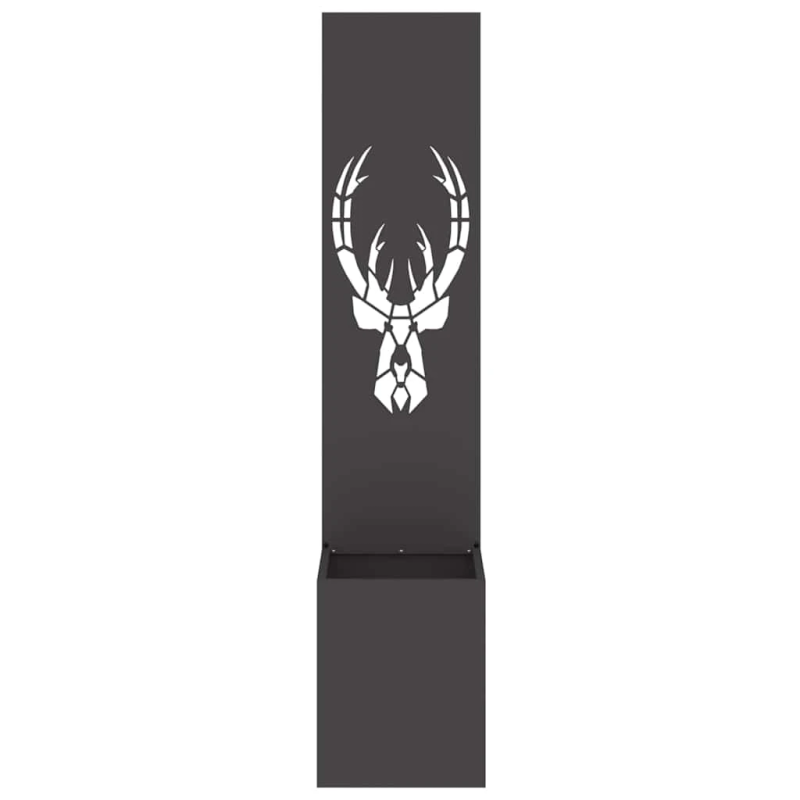 vidaXL Dārza privātuma ekrāns Melna 32 x 140 cm Auksti velmēta tērauds