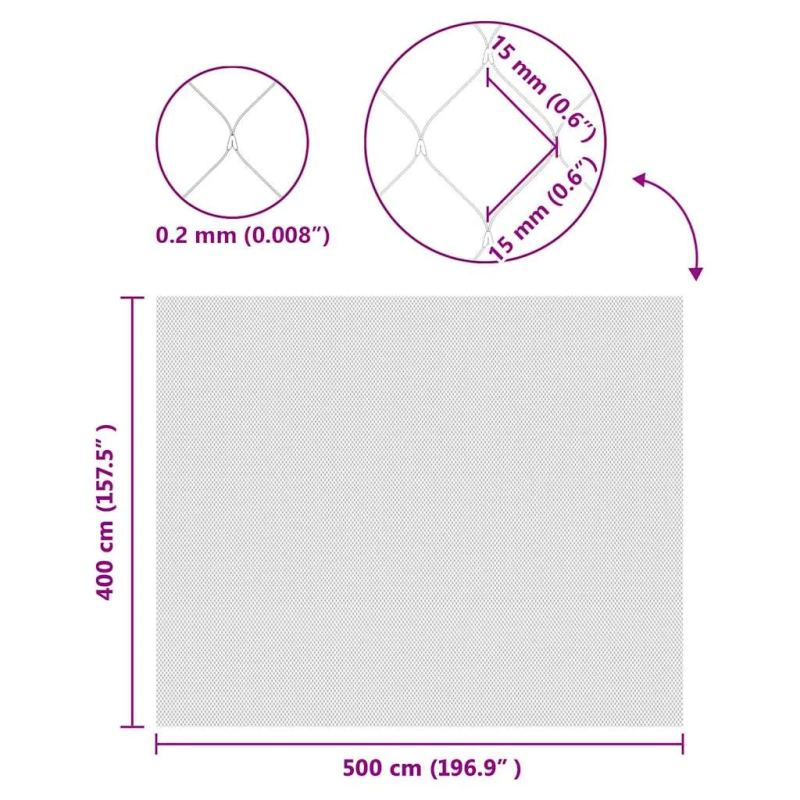vidaXL Putnu aizsardzības tīkls Zaļa 4 x 5 m Polietilēns