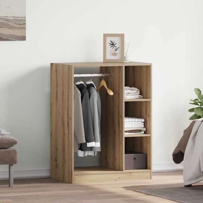 vidaXL Skapis ar plauktu Artisānā ozols 77 x 48 x 102 cm