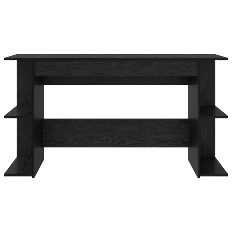 vidaXL Galds ar plauktu Melns ozols 140 x 50 x 75 cm Inženierijas koks