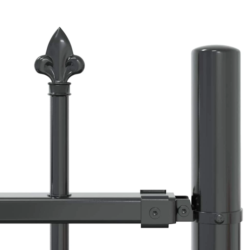 vidaXL Dārza žogs Pelēka 240 x 115 cm Pulverkrāsots tērauds