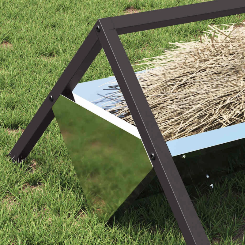 vidaXL Lauksaimniecības barošanas caurule Sudraba 111 x 76 x 38 cm