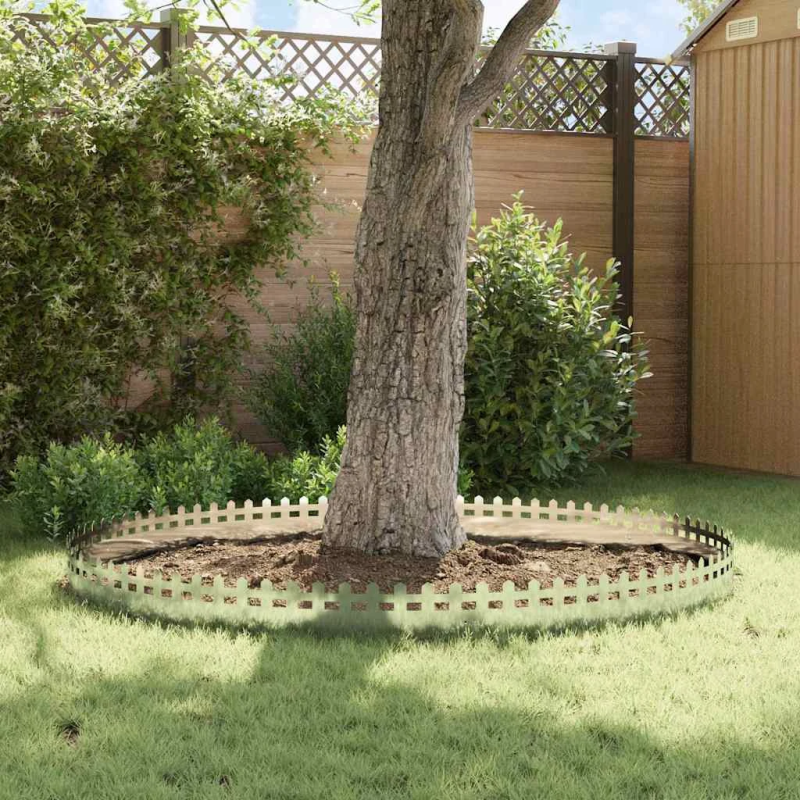 vidaXL Zāliena apmales 10 pcs Sudraba 103 x 0,05 x 22 cm