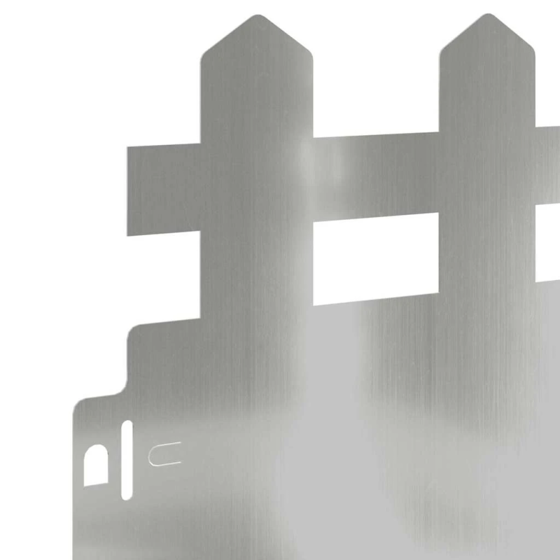 vidaXL Zāliena apmales 10 pcs Sudraba 103 x 0,05 x 22 cm