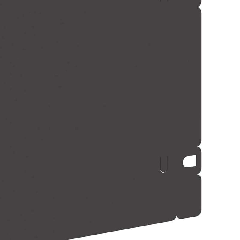 vidaXL Zāliena apmales 10 pcs Melna 103 x 0,05 x 22 cm Tērauds