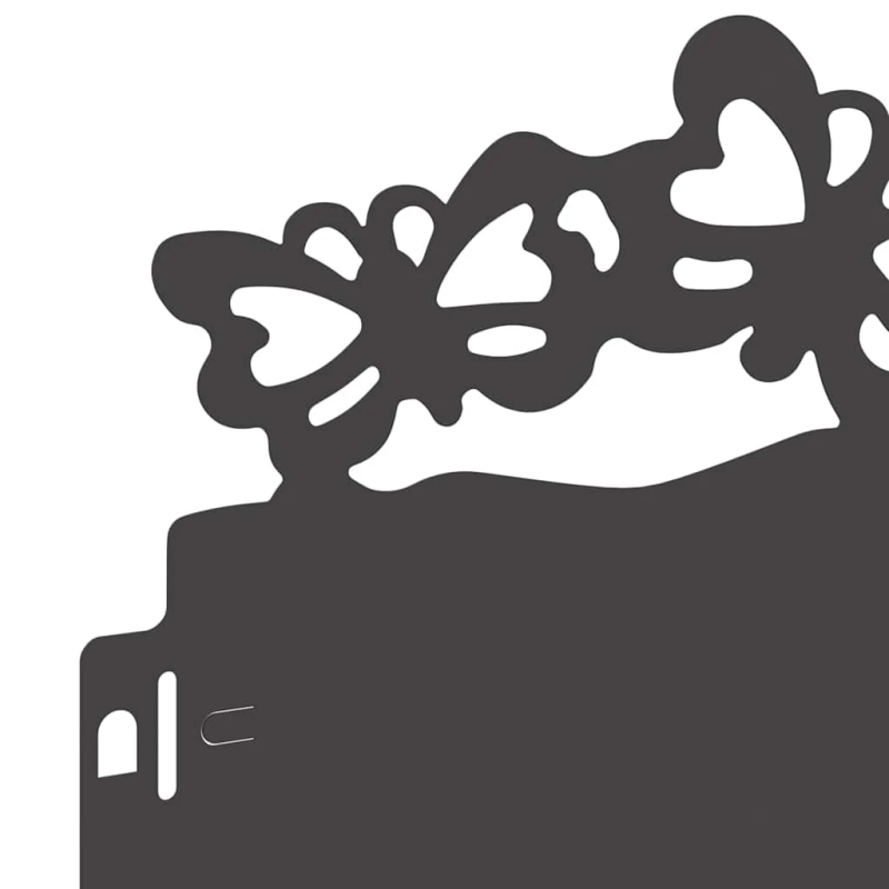 vidaXL Zāliena apmales 10 pcs Melna 103 x 0,05 x 22 cm Tērauds