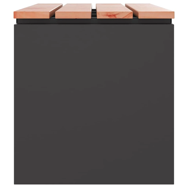 vidaXL Dārza sols Melna 80 x 40 x 43 cm Tērauds