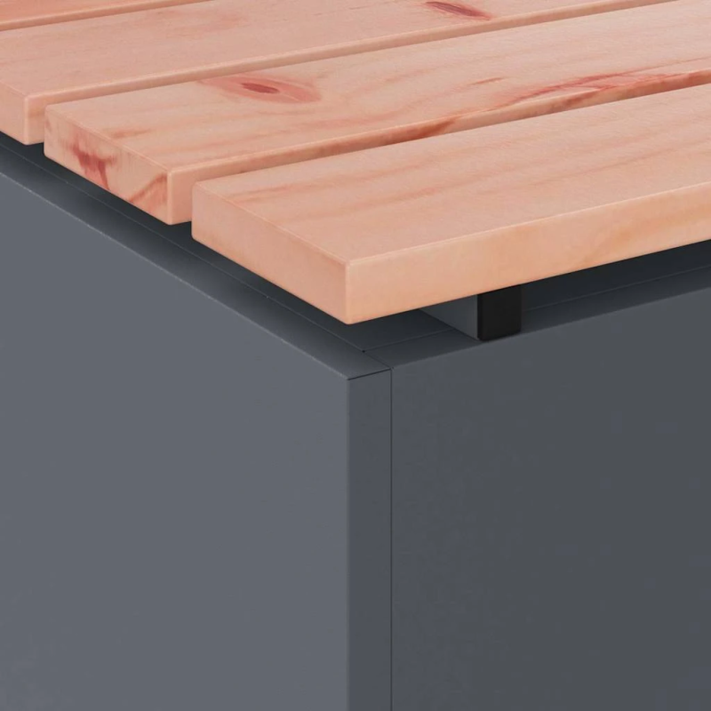 vidaXL Dārza sols Antracīts 80 x 40 x 43 cm Tērauds