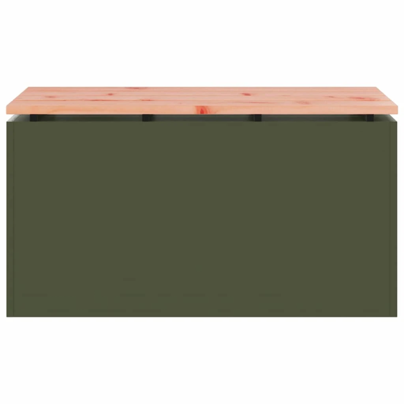 vidaXL Dārza sols Olīvu zaļa 80 x 40 x 43 cm Tērauds