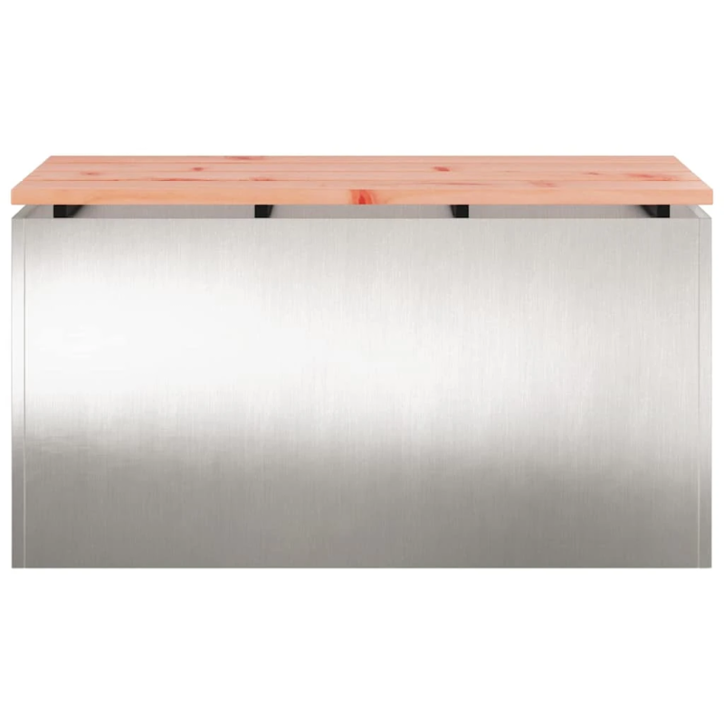 vidaXL Dārza sols Sudraba 80 x 40 x 43 cm Nerūsējošs tērauds