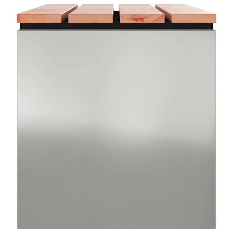 vidaXL Dārza sols Sudraba 80 x 40 x 43 cm Cinkots tērauds