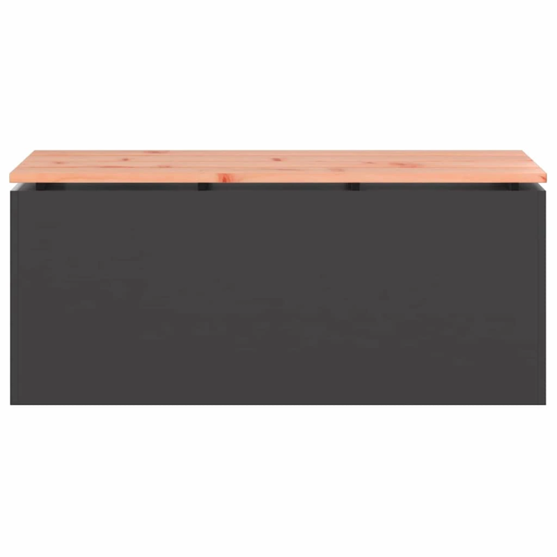 vidaXL Dārza sols Melna 100 x 40 x 43 cm Tērauds