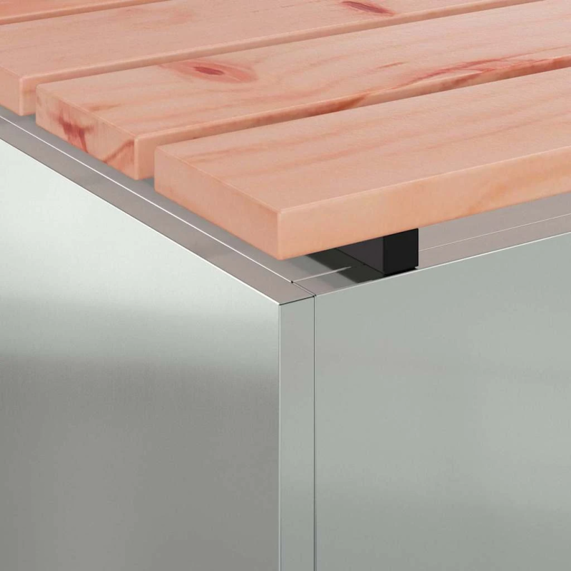 vidaXL Dārza sols Sudraba 100 x 40 x 43 cm Cinkots tērauds