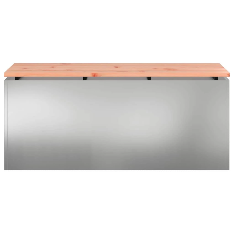 vidaXL Dārza sols Sudraba 100 x 40 x 43 cm Cinkots tērauds