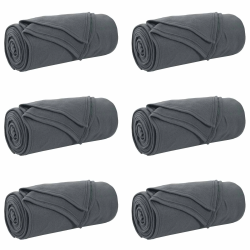 vidaXL Pledu segas 6 pcs Tumši pelēks 270 x 240 cm Flīss