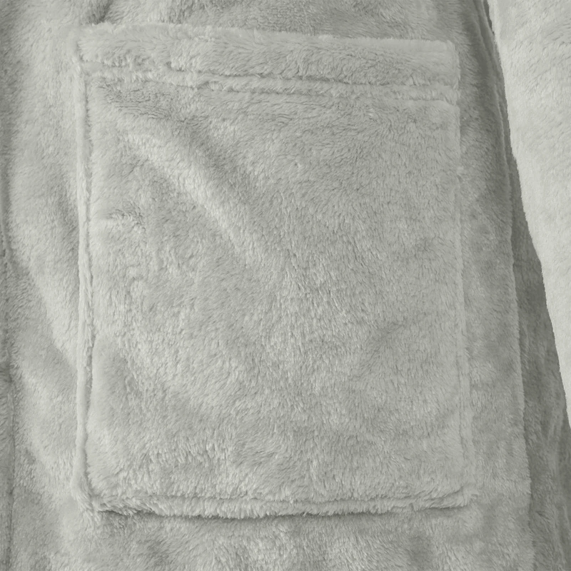 vidaXL Kapuču rūtiņu halāts Pelēka xxxl Flanelis