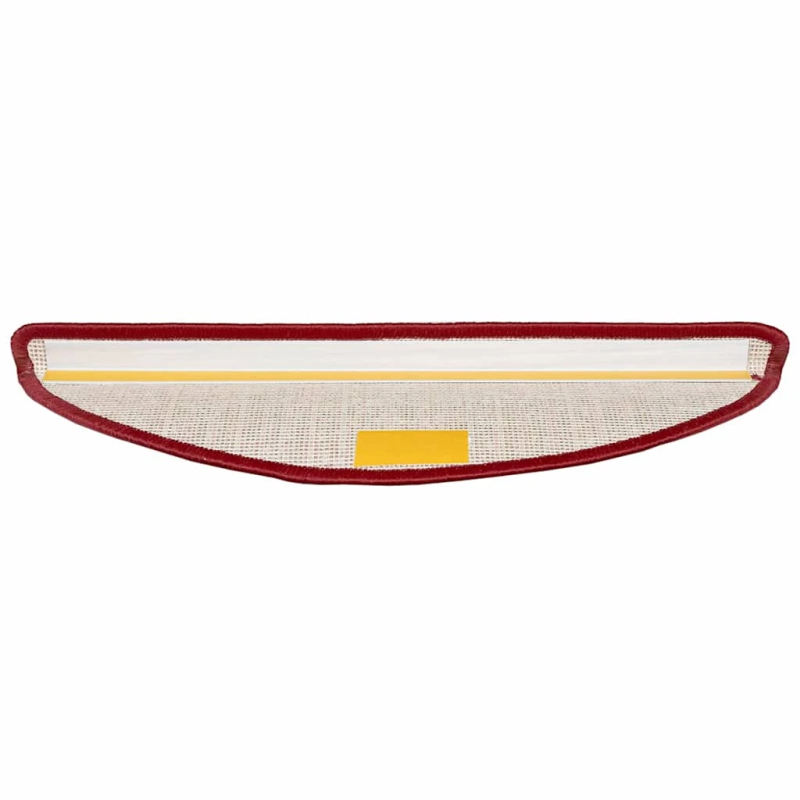 vidaXL Pašlīmējoši paklāji kāpnēm 15 pcs Sarkana 56 x 17 x 3 cm