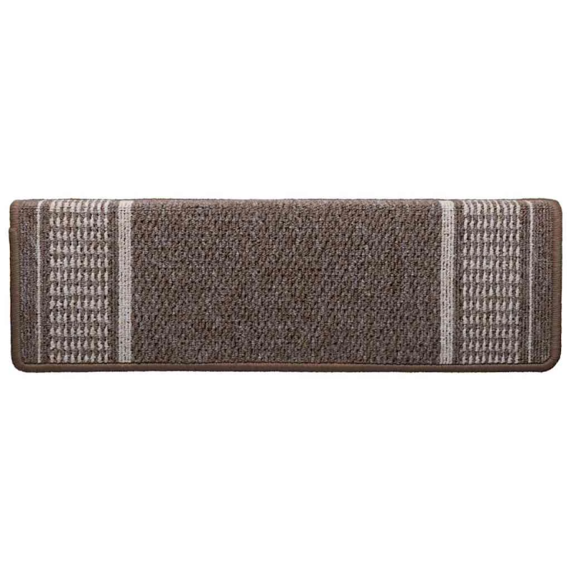 vidaXL Pašlīmējoši paklāji kāpnēm 15 pcs Brūna 65 x 21 x 4 cm