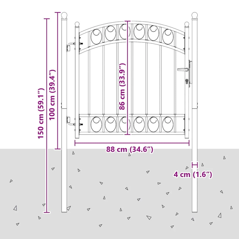 vidaXL Žoga vārti Pelēka 100 x 100 cm Pulverkrāsots tērauds