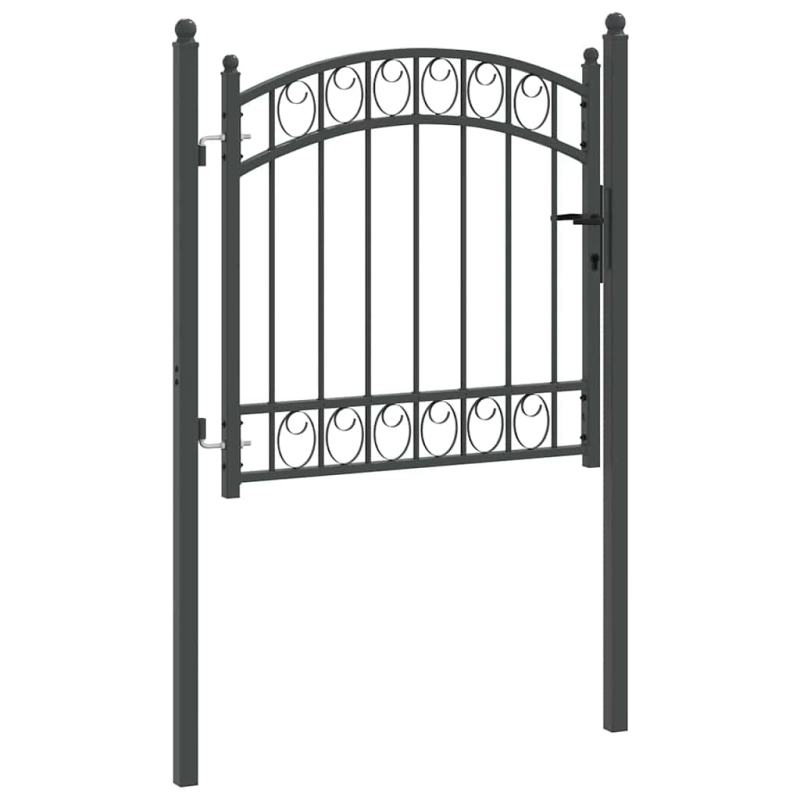 vidaXL Žoga vārti Pelēka 100 x 100 cm Pulverkrāsots tērauds